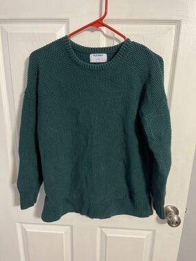 Old Navy Tunic Length Green Sweater Size M